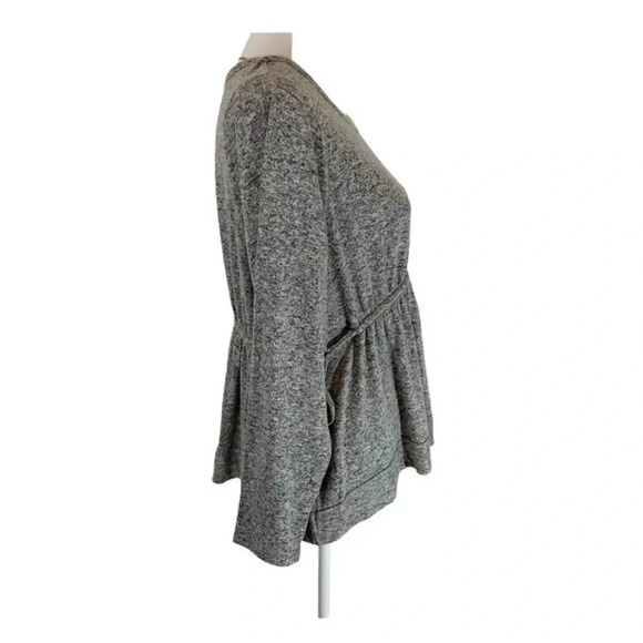 Caslon Grey Heather Peplum Crewneck Sweater size S - Picture 12 of 13